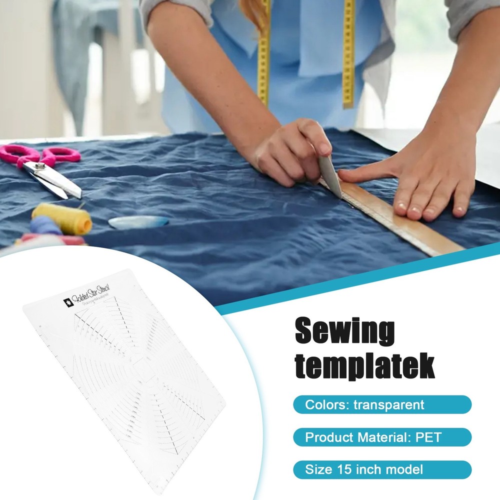 Folded Star Guide Template for Fabric, Printed Interfacing Templates Made3602