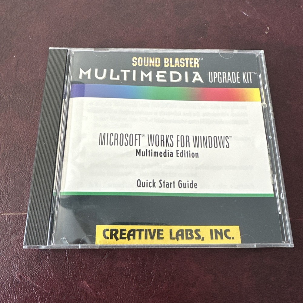Sound Blaster Multimedia Upgrade Kit Microsoft Works Windows 1992 CD PC Computer