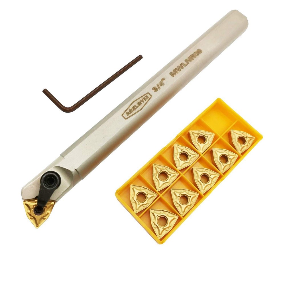 3/4" Internal Boring Bar Holder with TiN Coated CNC Inserts - Precision Tooling