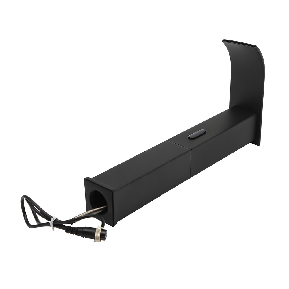 Modern Kitchen Automatic Sensor Faucet Black With Temperature-regulating Valve.