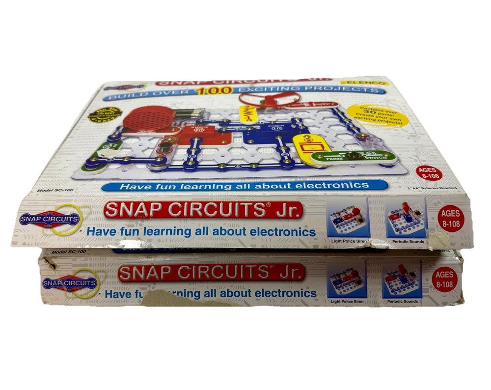 (2) ELENCO Snap Circuits Jr. 100 Electronics Discovery Kits