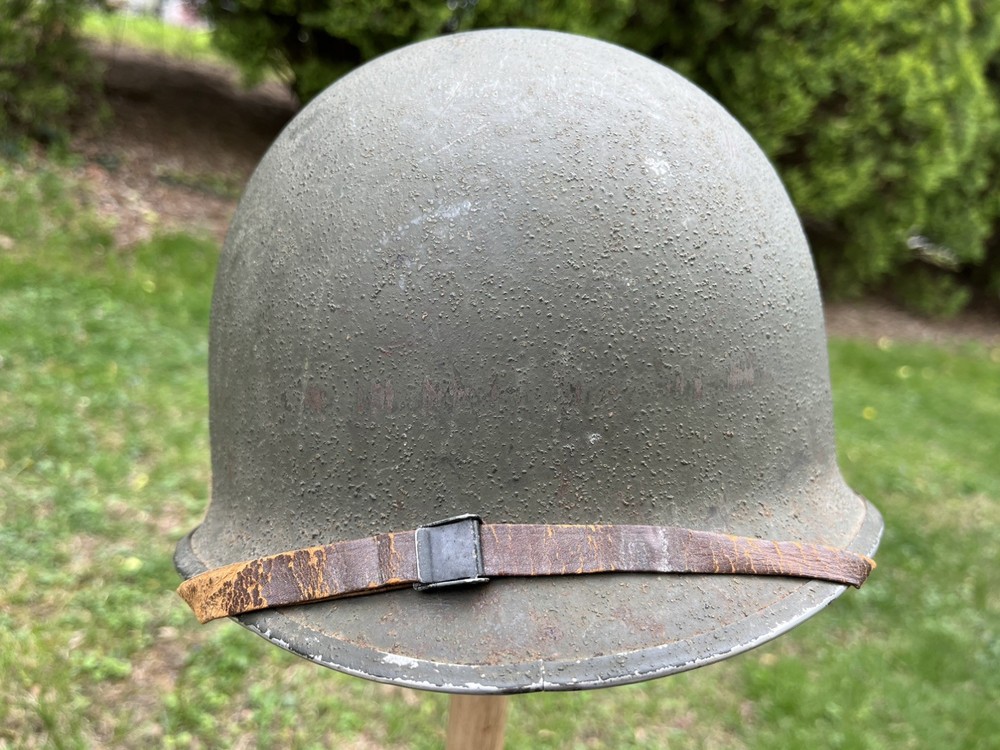 WW2 M1 Helmet Front Seam