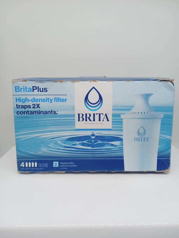 Brita Plus Replacement Water Filter, BPA-Free, High-Density Pitchers 4 PACK