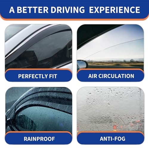 Side Window Vent Visor Rain Deflector Guard Replacement for Sienna 2004 2005