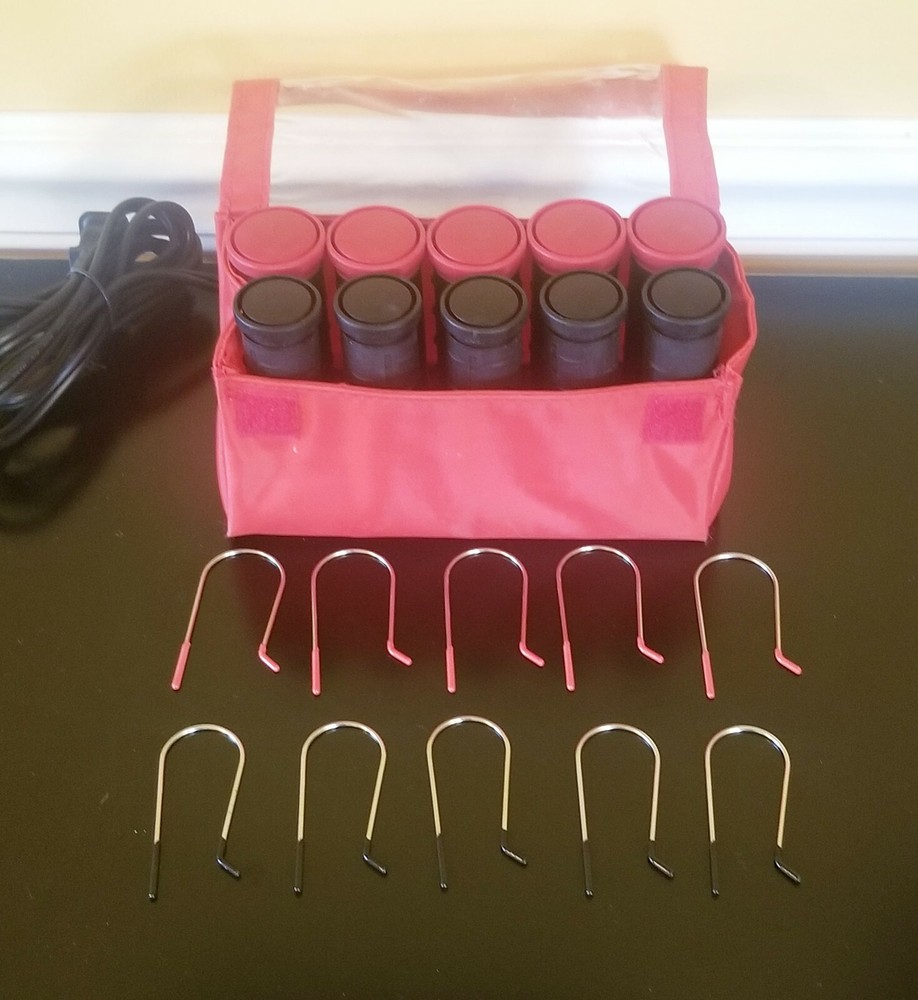 Remington Ionic Hot Rollers Hair Curlers in Compact Travel Bag - Working