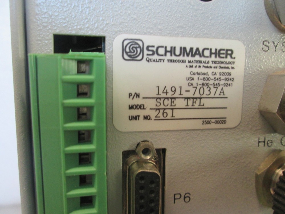 Schumacher, SCE TFL, Transfill Source Controller, 1491-7037A, Used