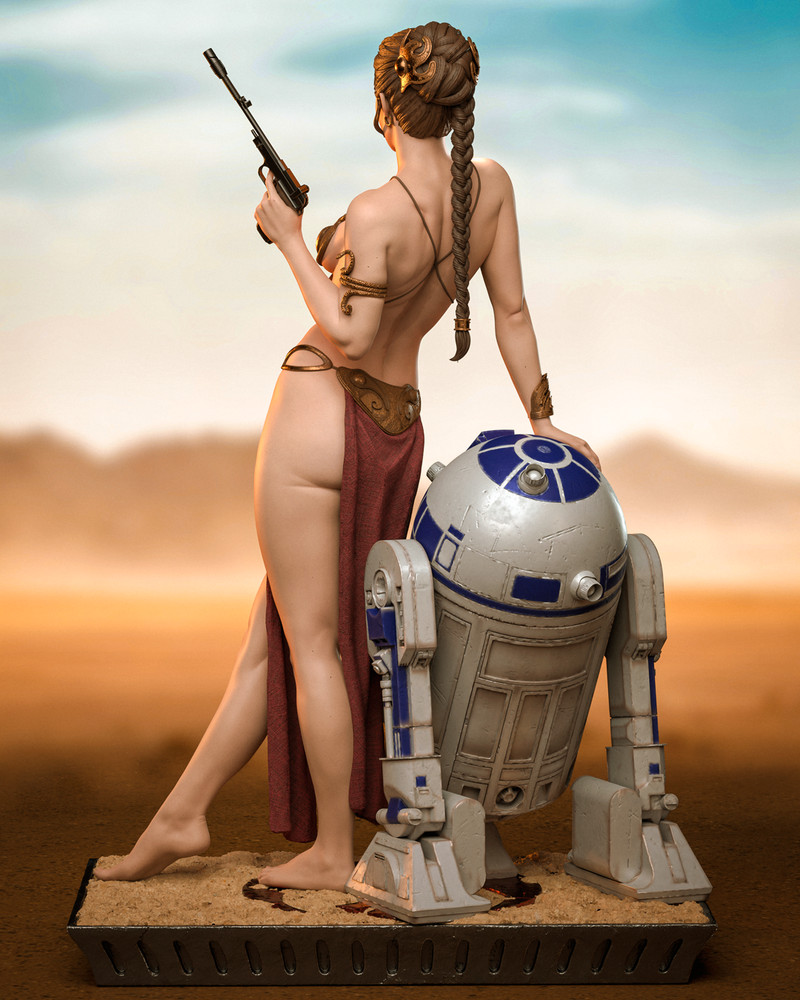 Princess Leia Statue 3D Printed Kit Unpainted/Unassembled