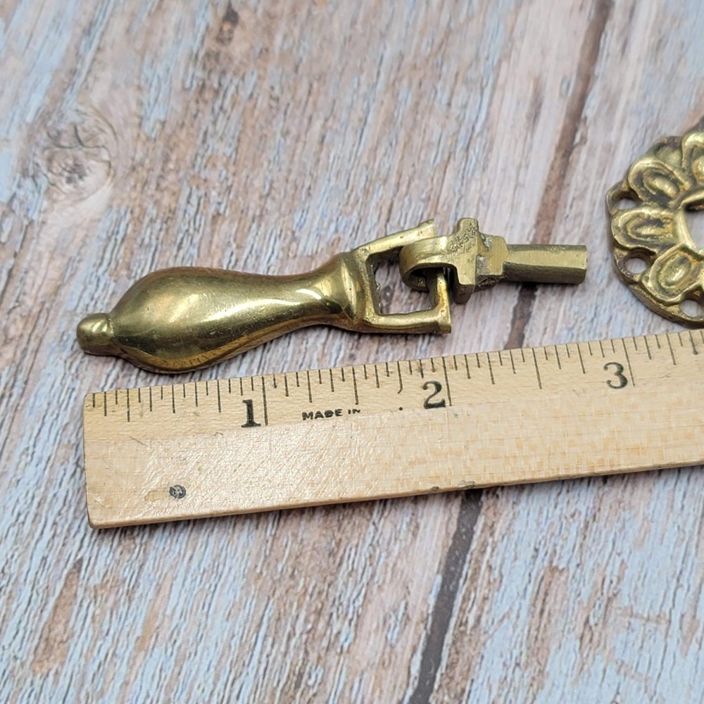 Vintage Solid Brass Drawer Pull Handle Salvage Hardware SINGLE ONLY