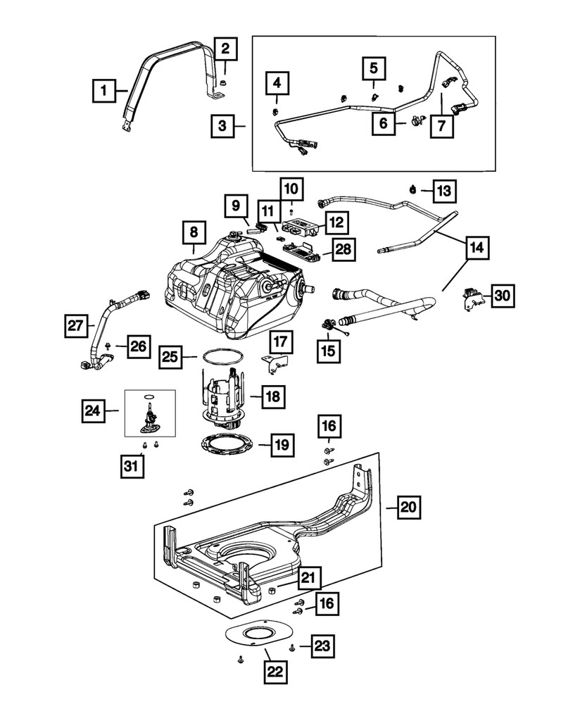 Genuine Mopar Urea Pump/Level Unit Module Kit 68457124AD
