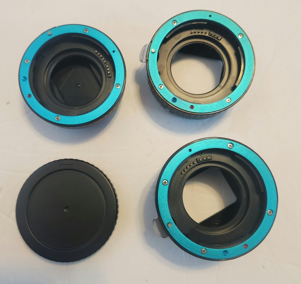 Andoer Auto Focus AF Macro Extension Tube Set BLUE