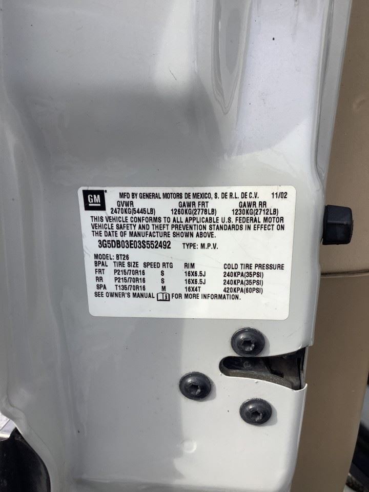 2003 RENDEZVOU Wiper Arm OEM
