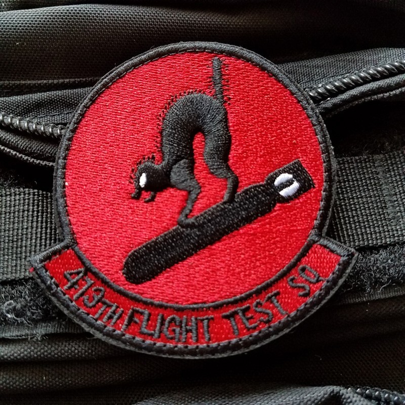 USAF Air Force Black Ops Area 51 413th Flight Test Squadron Bomb Cats Hook Patch