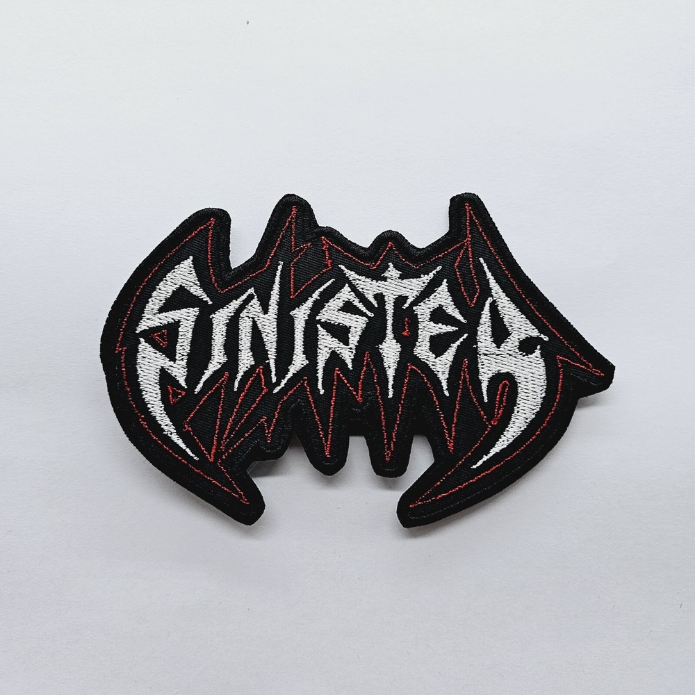 SINISTER  White And Red Logo EMBROIDERED  PATCH
