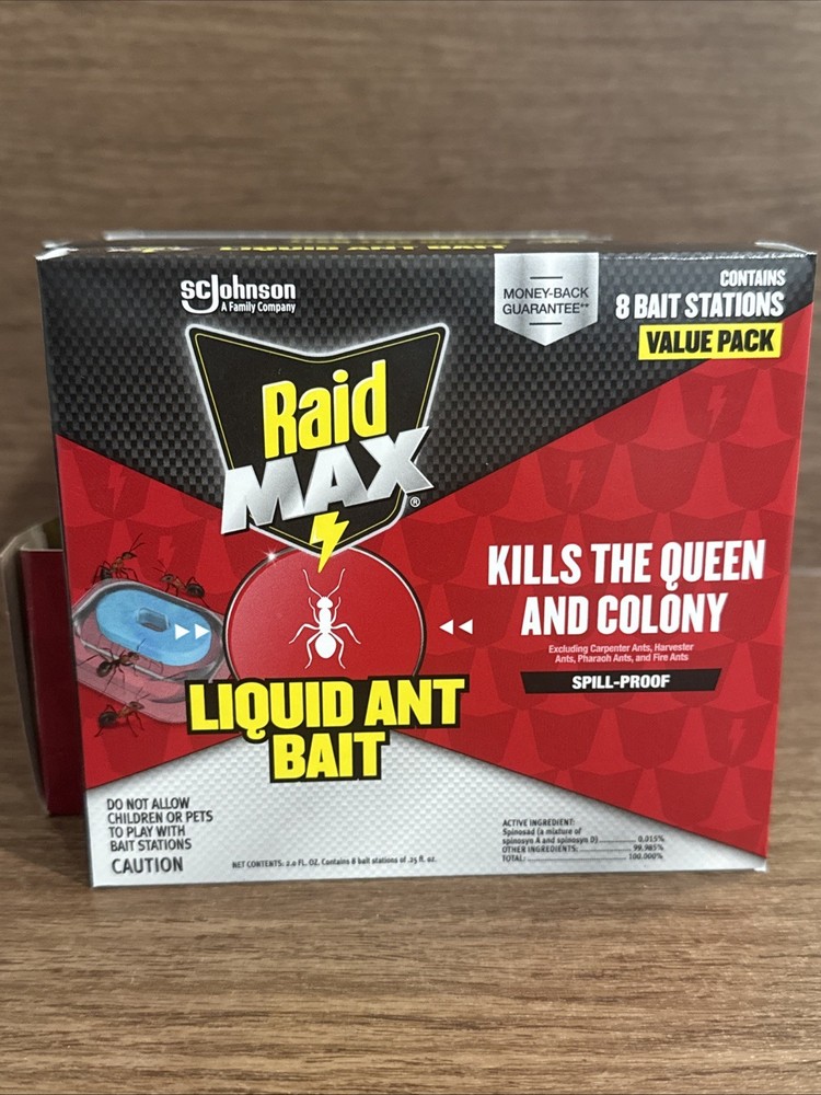 (5-boxes) Raid MAX Liquid Ant Bait 8 Count Value Pack