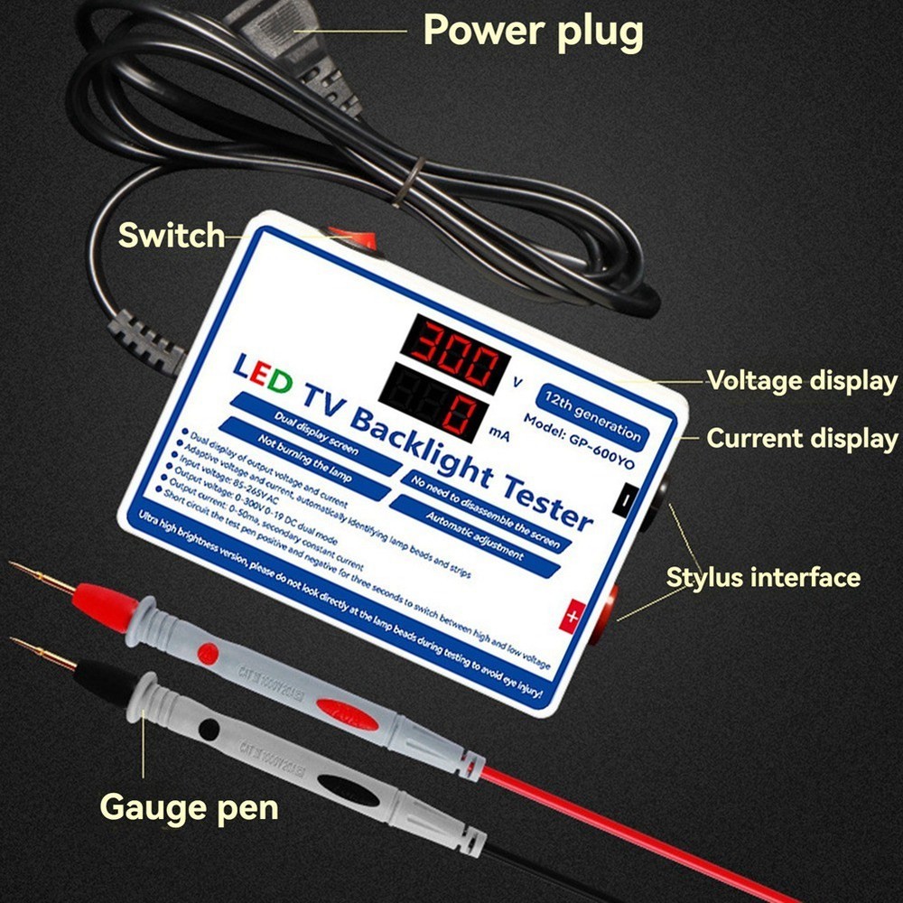 LED Tester, 0-300V Output, LED--Backlight Tester, Multipurpose-7986