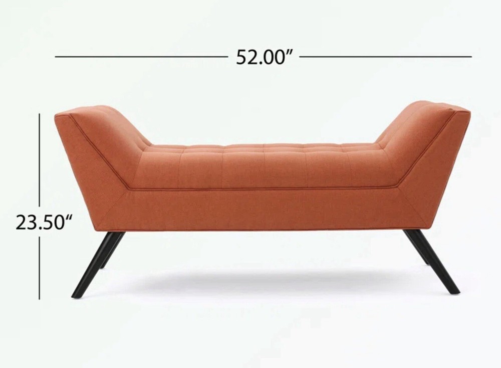 Orange Bench With Arms