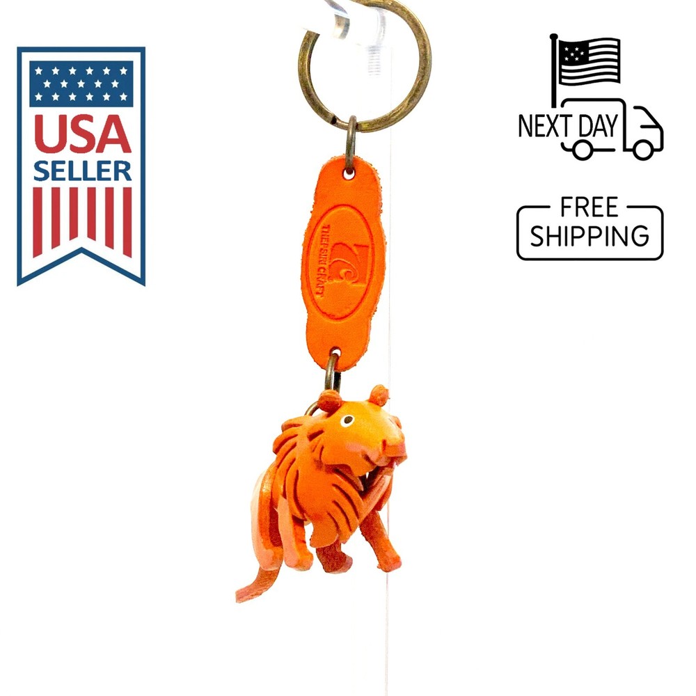 Lion Handmade Leather Keyring