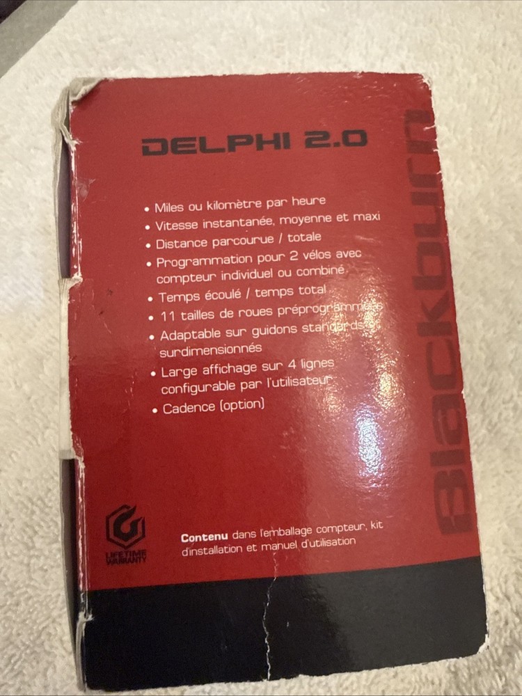 Blackburn Delphi 2.0 Wired Cyclometer, new