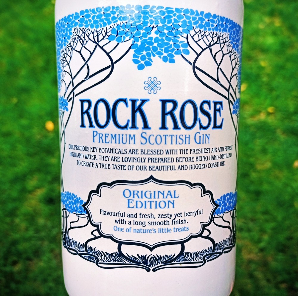 White Rock Rose Gin Ceramic 700ml Empty Bottle (great condition) Bar