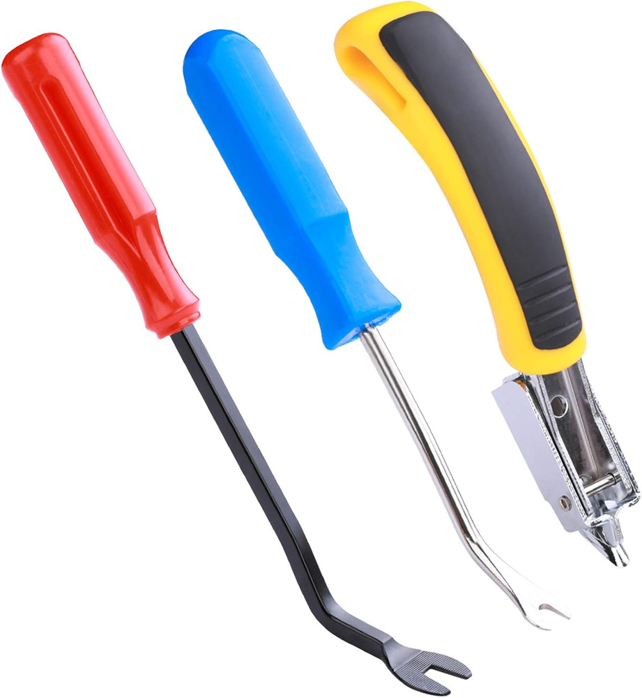 3PCS Upholstery and Construction Staple Remover with Tack Puller Tool, Nail Pull