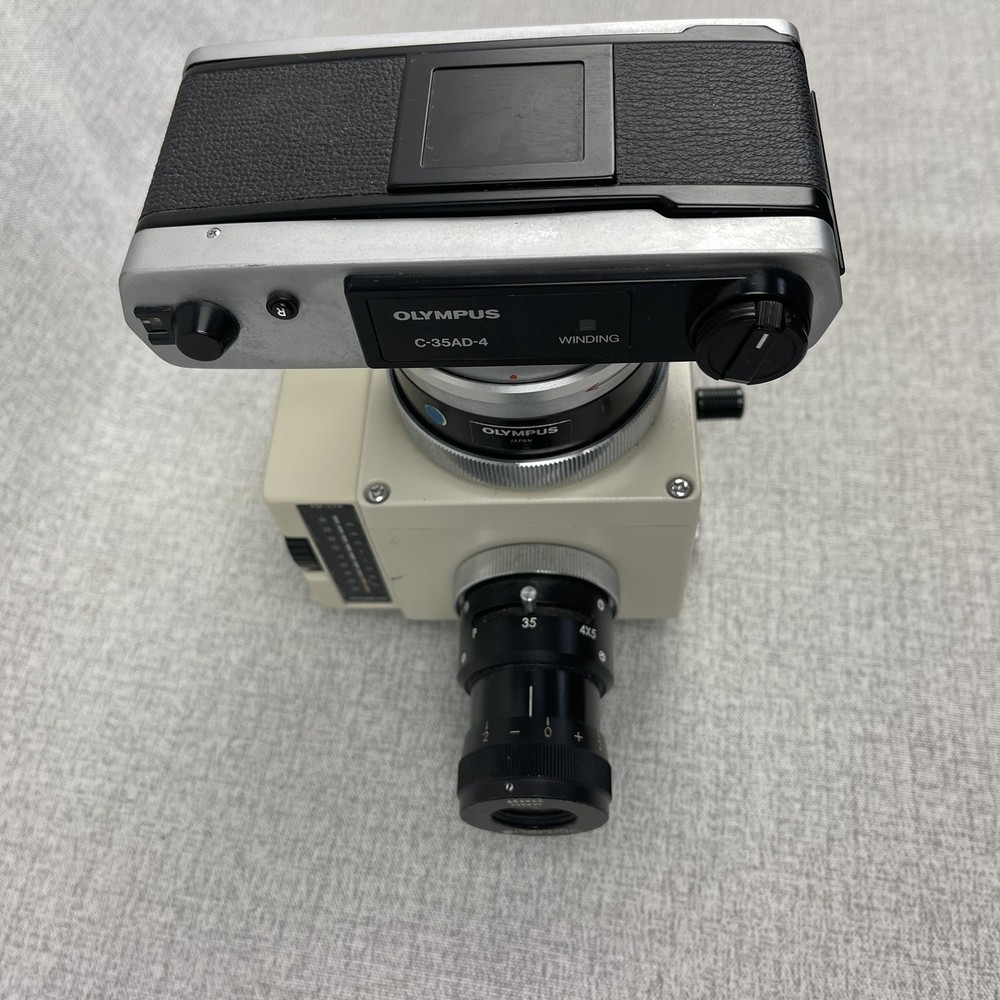 Olympus C-35DA-4 Microscope Camera & Exposure Control Adapter PM-10AD - Parts