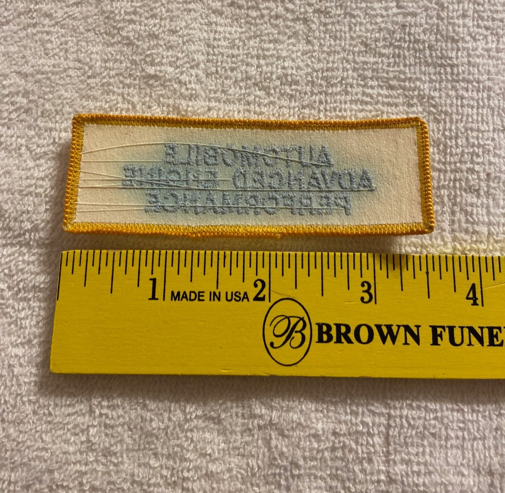 Vintage "Automobile Advanced Engine Performance" Patch