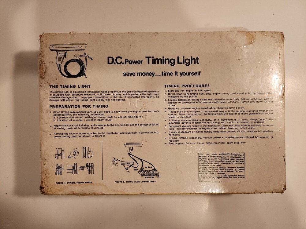 Dixco Model 414 D.C. Power Timing Light In Box