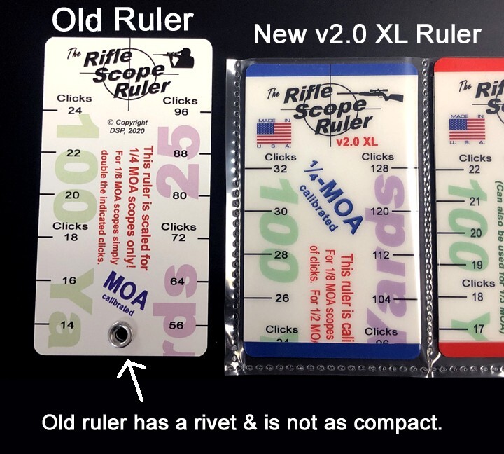 Rifle Scope Ruler Scope Click Calculator (Three-Ruler Combo Value Pack)