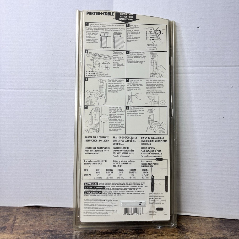 Porter Cable Strike And Latch Plate Template New