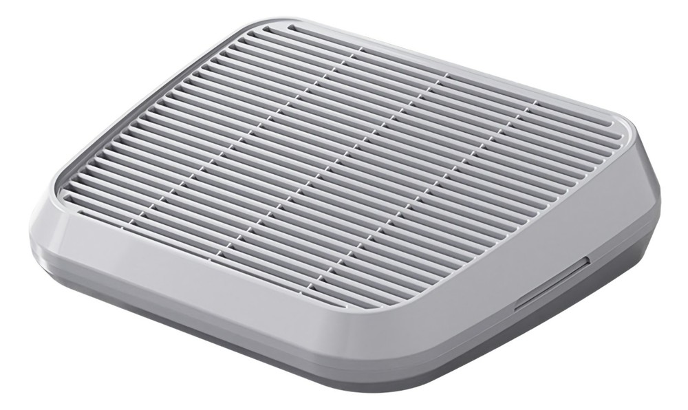 Gray Plastic Cat Litter Mat with Ventilated Design