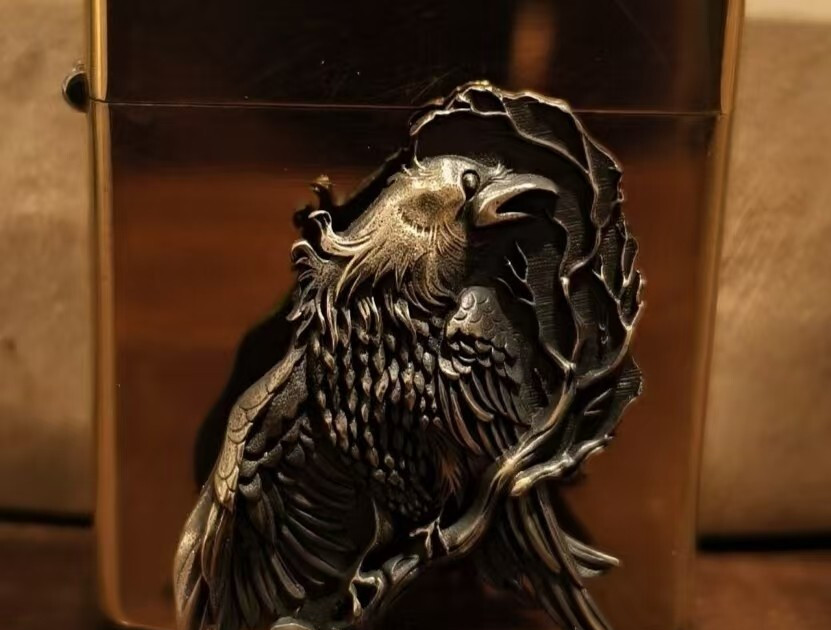 1 piece Brass Crow sticker lighter DIY accessories