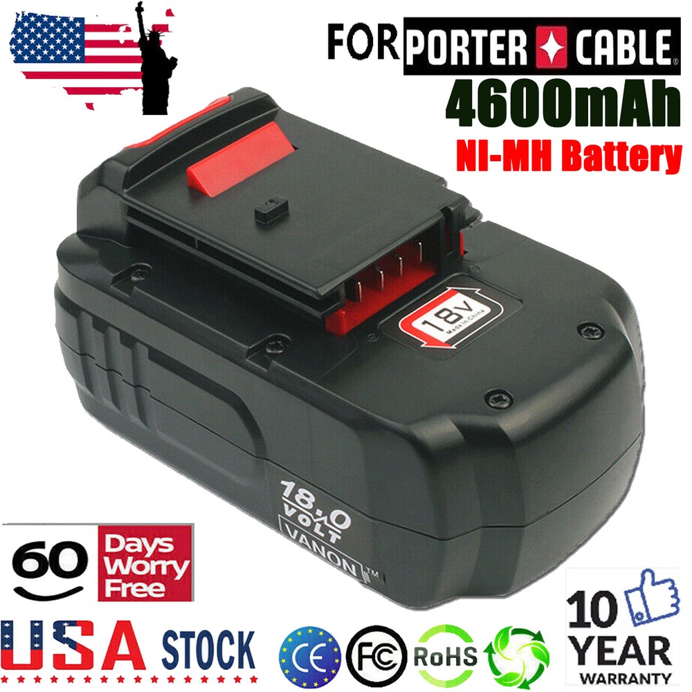 18V 18-Volt 4.8Ah Replacement Battery Pack for Porter Cable PC18B Cordless Tools