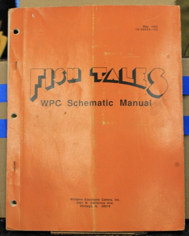 Fish Tales Pinball WPC Schematic Manual - Willaims