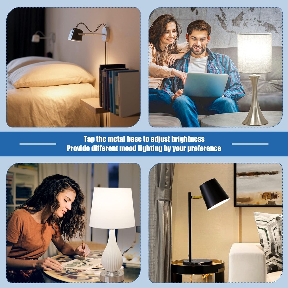 Touch Dimmer Switch 2 Pack, 3 Way Control Modules, Replacement Black