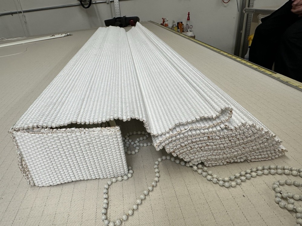 White Thick Matchstick Shade