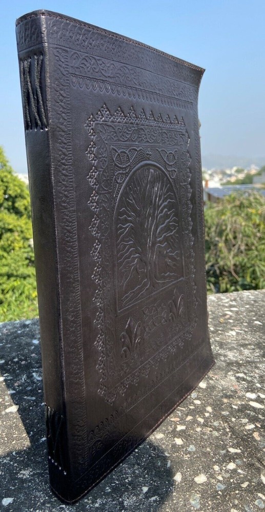 Extra large Black Tree of Life (10''X13'') Leather Journal Unlined Notebook