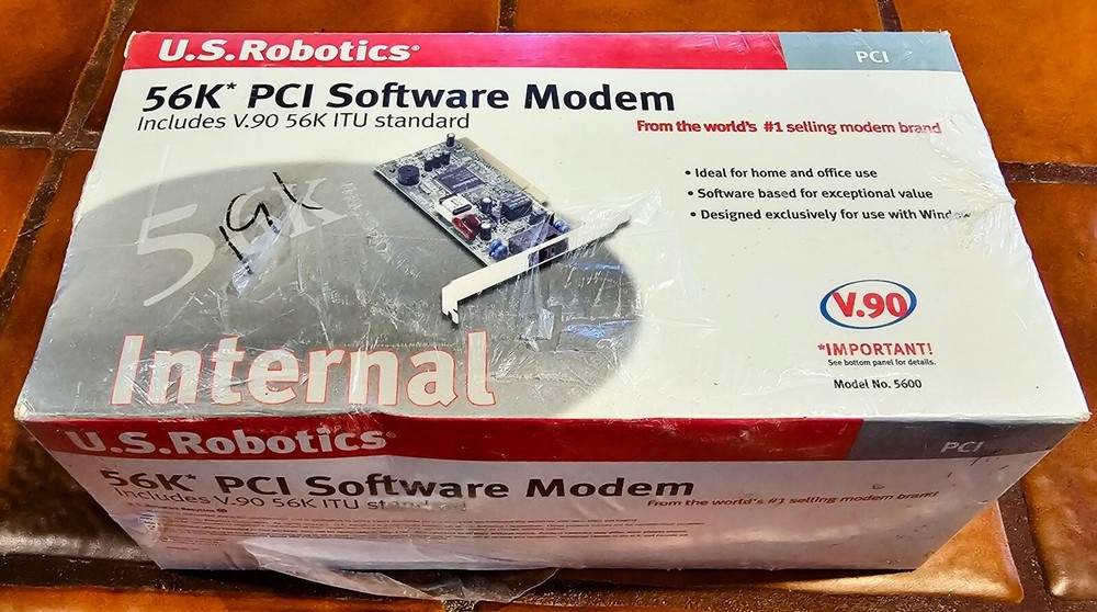 U.S. Robotics 56k PCI Software Modem New Sealed