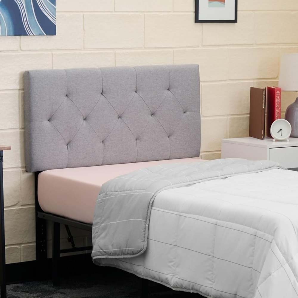 Diamond Tufted Mid-Rise Upholstered Headboard - Adjustable Height - Twin XL
