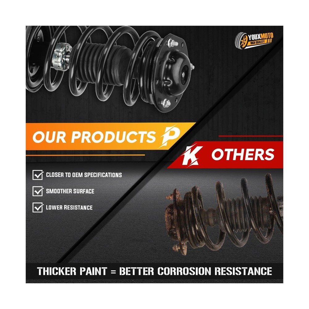 Front Left and Right Complete Strut Spring Shock Absorber fit for Toyota Coro...