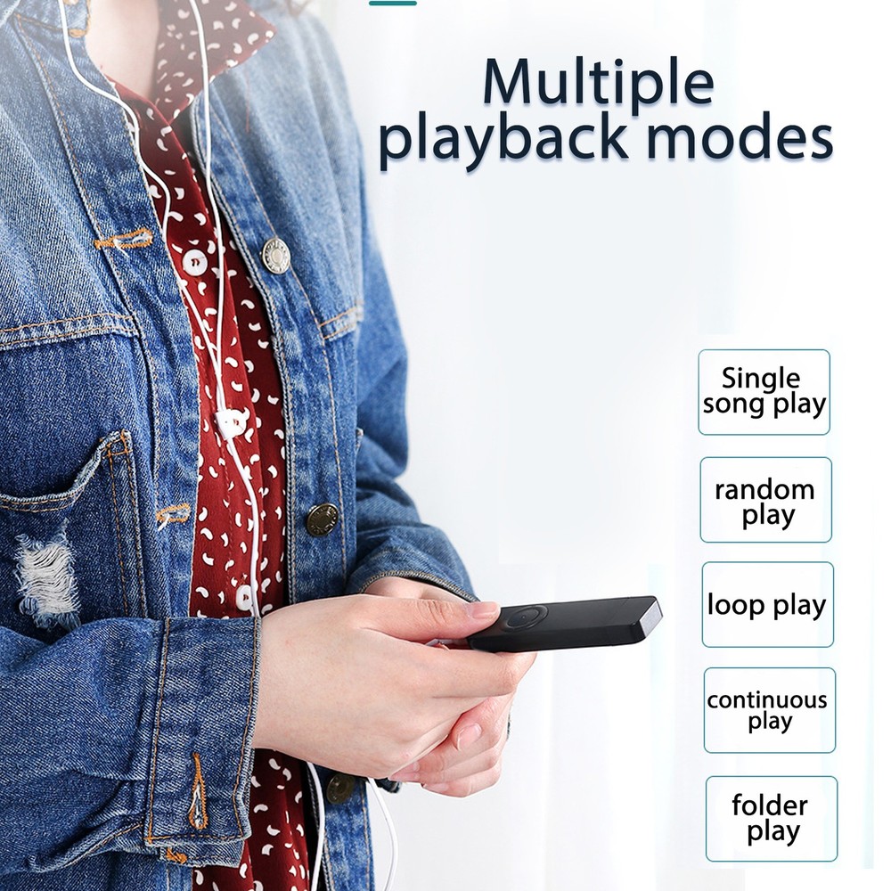 MP3 Player 8GB Memory 64GB Expandable USB Flash Drive Type Support OTG HiFi