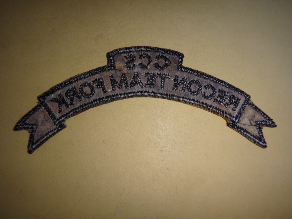 Vietnam War Scroll Patch MACV-SOG RECON TEAM FORK CCS 5th Special Forces Group