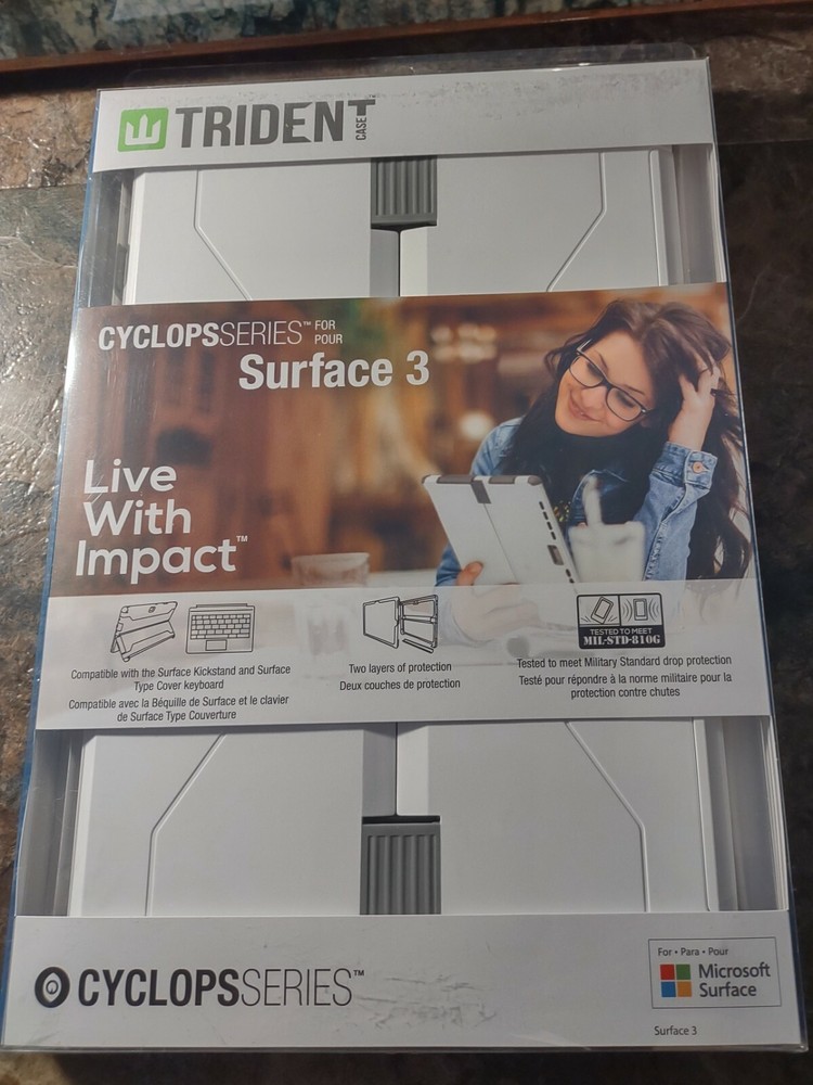 Trident Cyclops Series Case for Microsoft Surface 3 - Retail Packaging - White