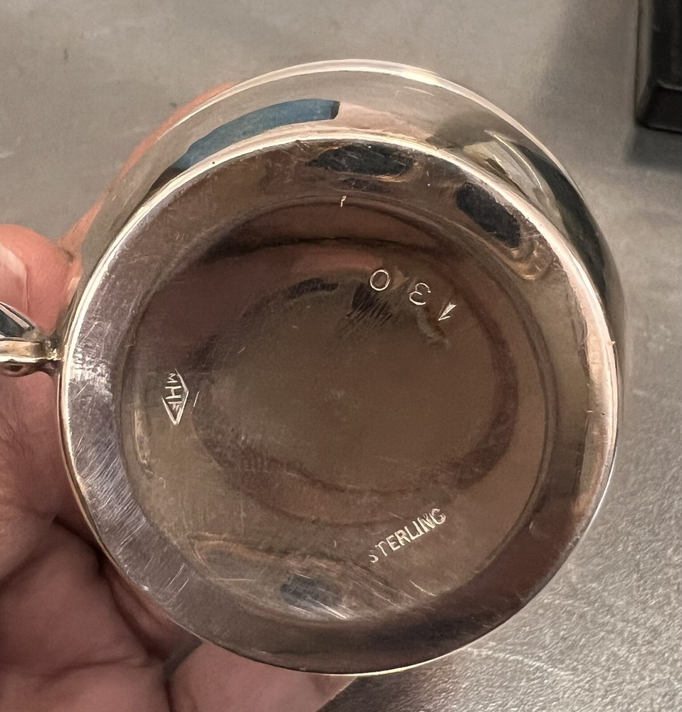 Vintage Baby Birth Cup Sterling Silver.