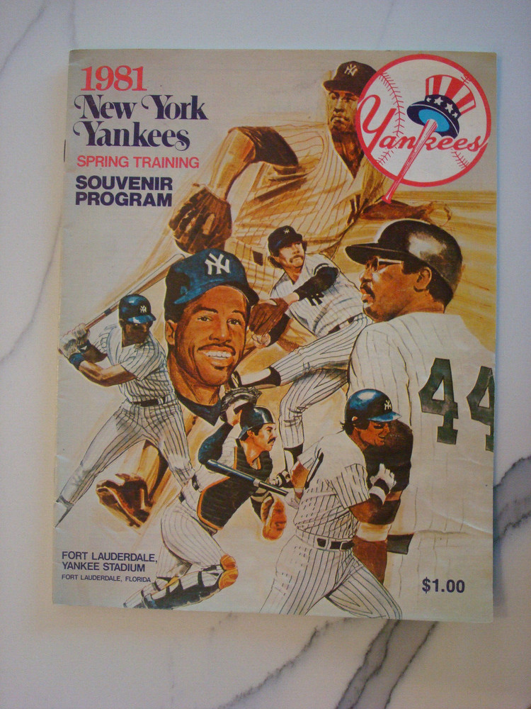 Yankees 1981 Spring Program  Un scored