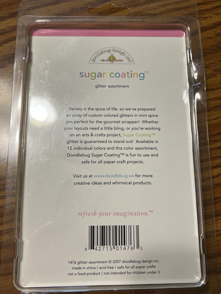 Doodlebug Sugar Coating Fine Glitter Assortment 5g 12/Pkg-Assorted