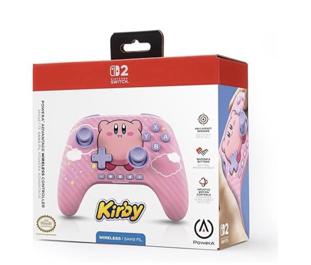 PowerA Advantage Wireless Controller Nintendo Switch 2 Kirby Puff Hall Effect