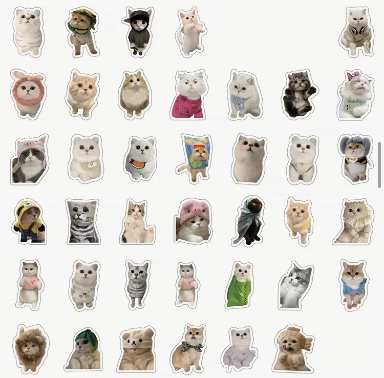 【！！ Ship to Japan Only ！！】日本国内限定発送 猫 ネコ キャット ステッカー シール ランダム 3枚 日本から発送します