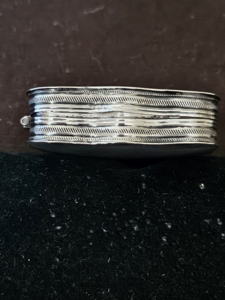 Beautiful Antique Solid 90 Silver Dutch Snuff Box Hallmarked 90 Minerva Head