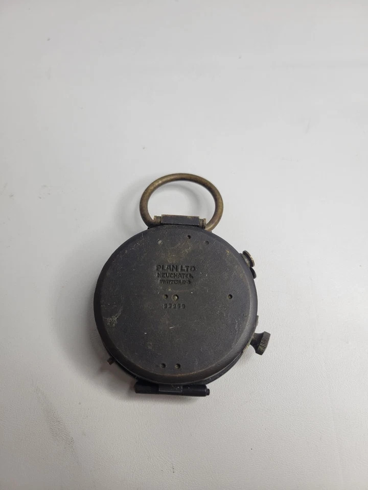 Brass WW2 Compass Plan Ltd. Swiss Mfg.