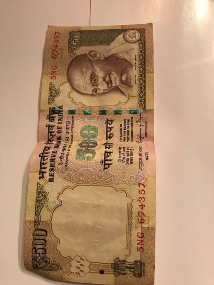 500 rupee note